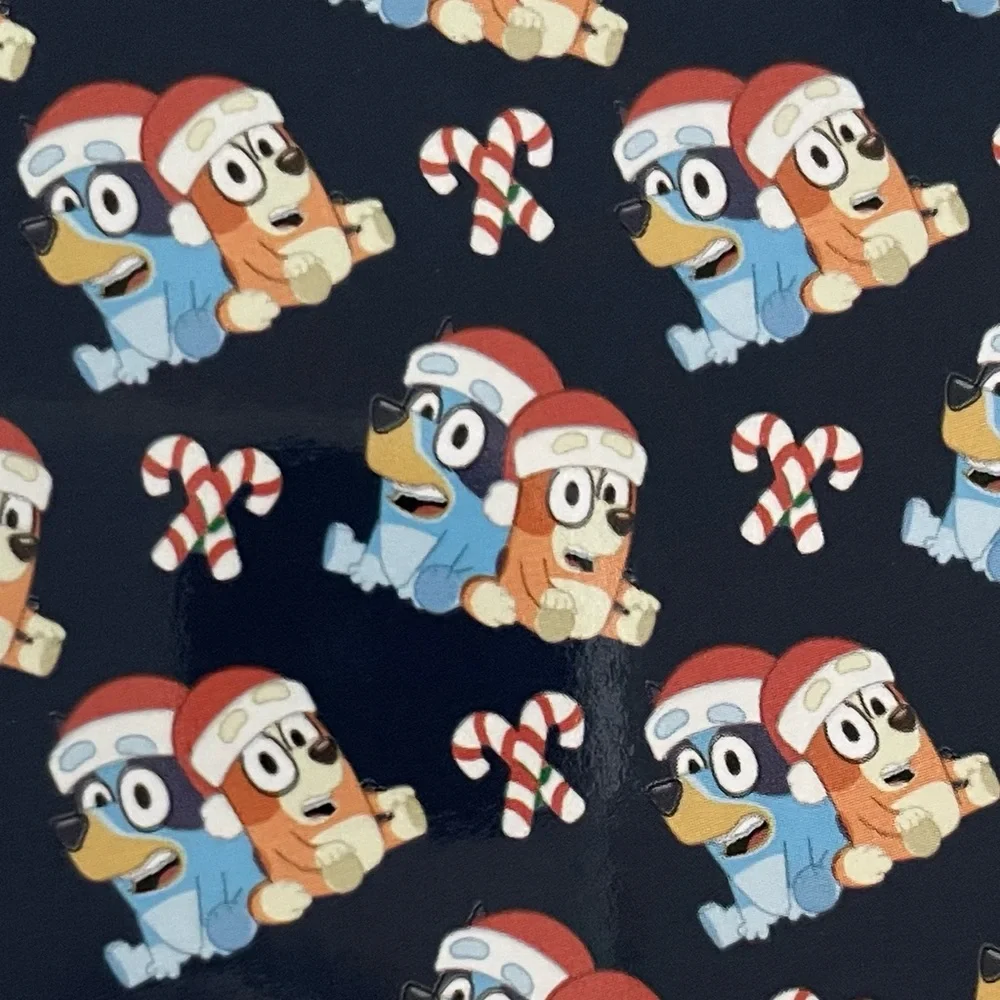 Bluey Holiday Print Throw Blanket Faux Fur Fleece Warm Winter Cozy Siblings NEW